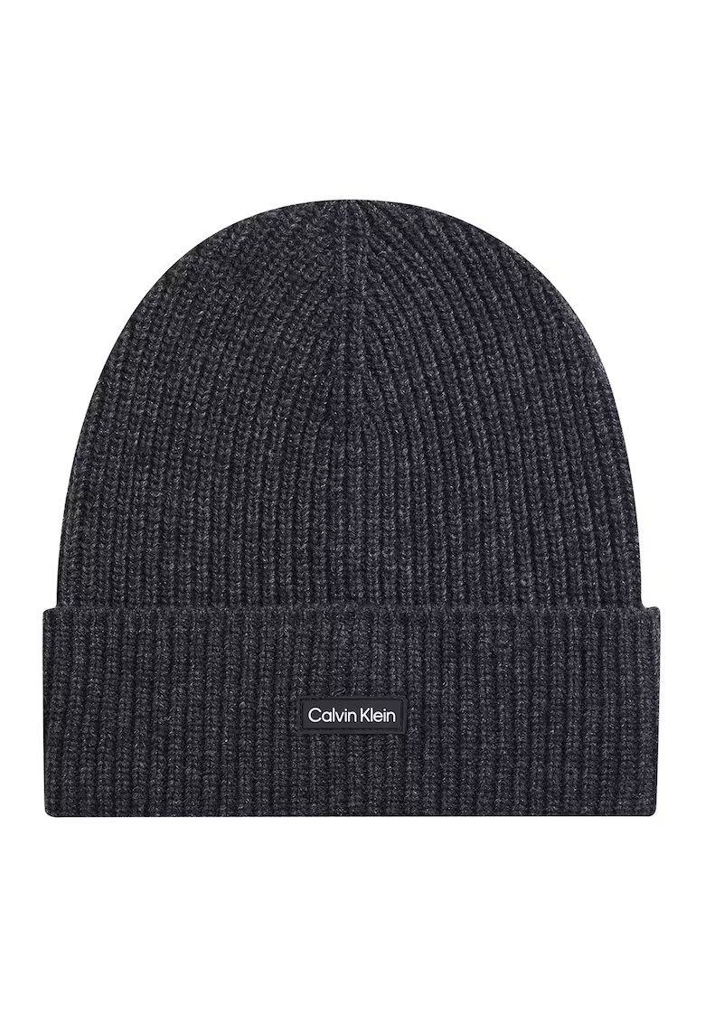 CALVIN KLEIN Рипсена шапка с вълна