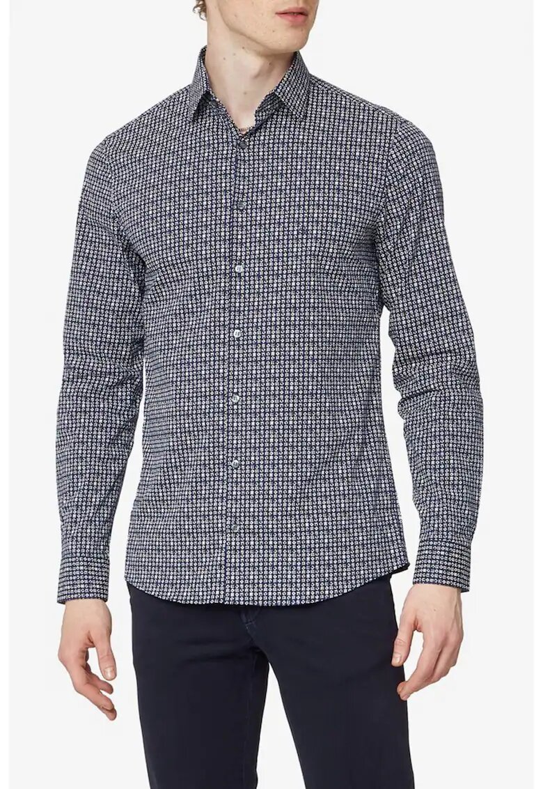 CALVIN KLEIN Риза K10K109336 - Бял/Син