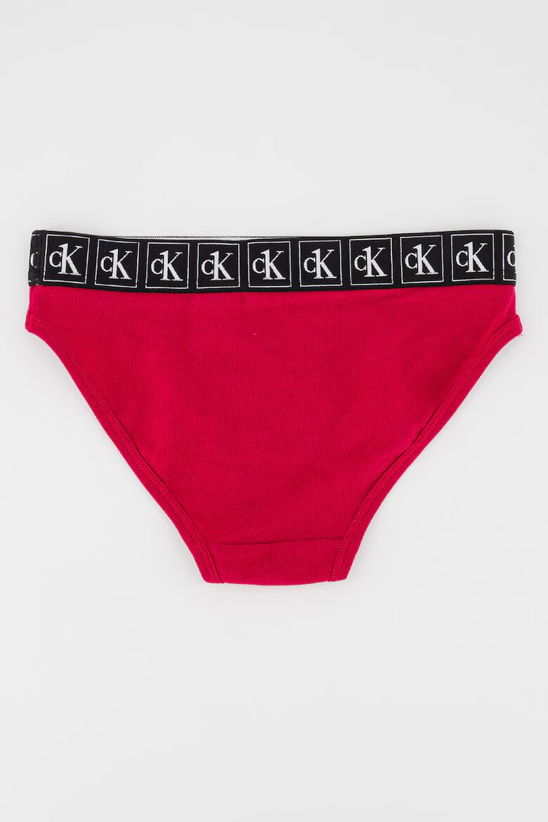 CALVIN KLEIN Слипове с еластична лента - 3 чифта Бял/Черен/Малина