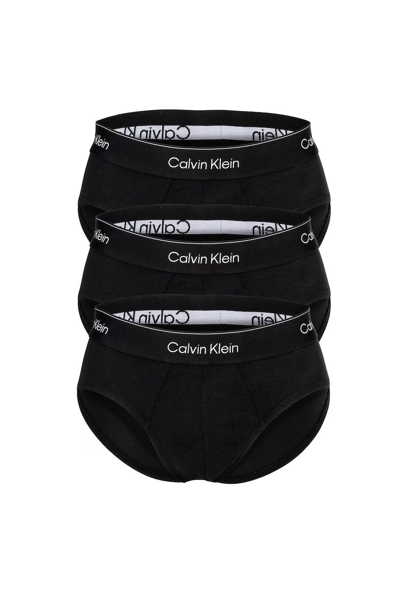 CALVIN KLEIN Слипове с лого - 3 чифта Черен