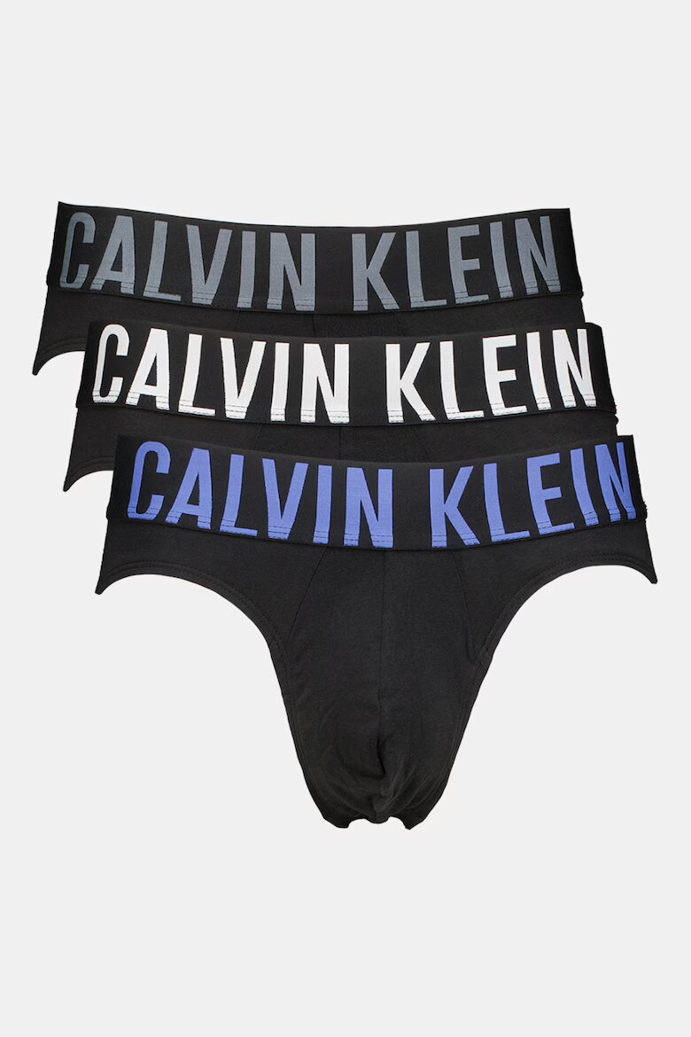 CALVIN KLEIN Слипове с лого 3 чифта Черен/Син