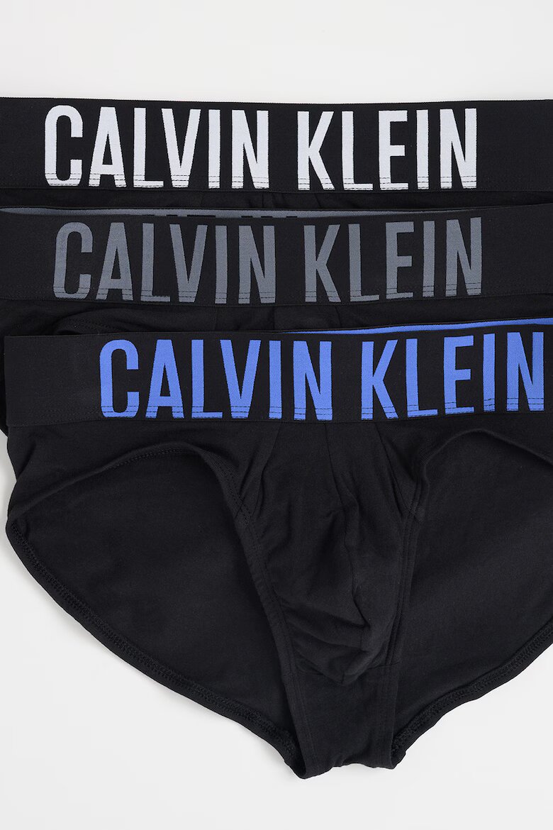 CALVIN KLEIN Слипове с лого 3 чифта Черен/Син