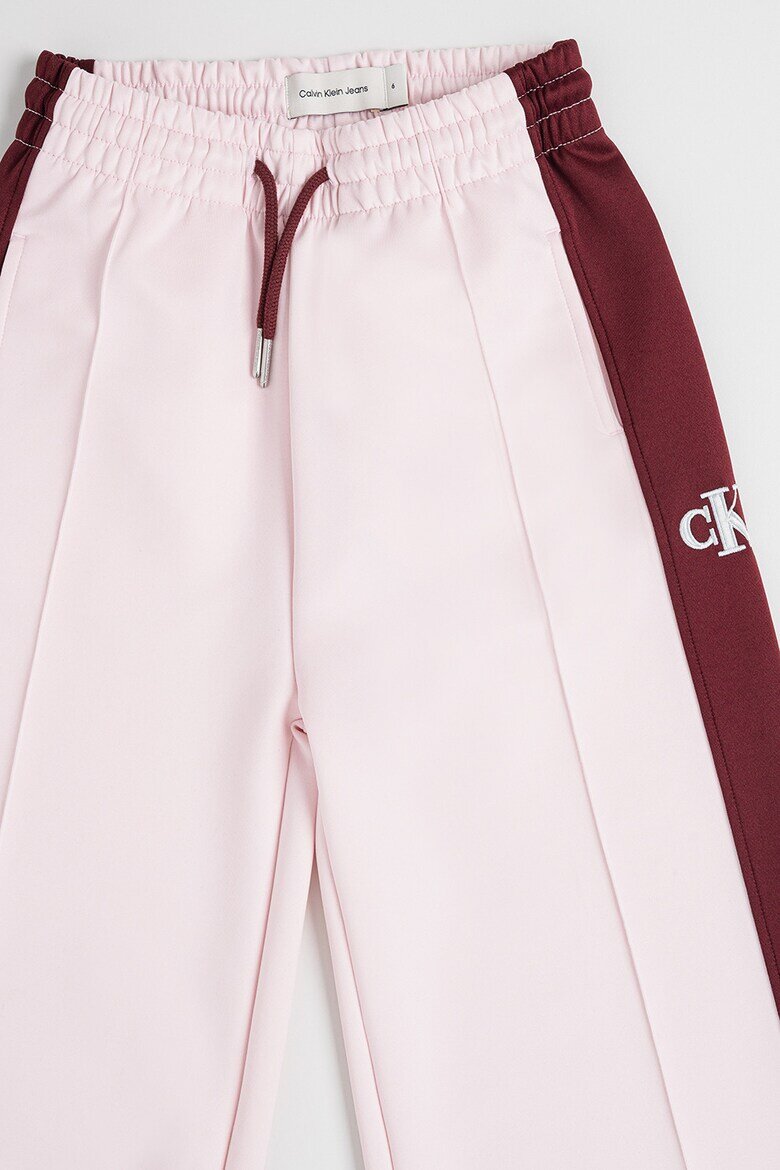 CALVIN KLEIN Спортен панталон с лого Бордо/Светлорозов