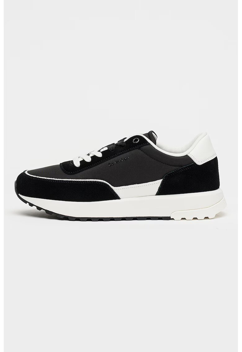 CALVIN KLEIN Спортни обувки City Runner с велур - Тъмносин/Прашно синьо/Тъмносин
