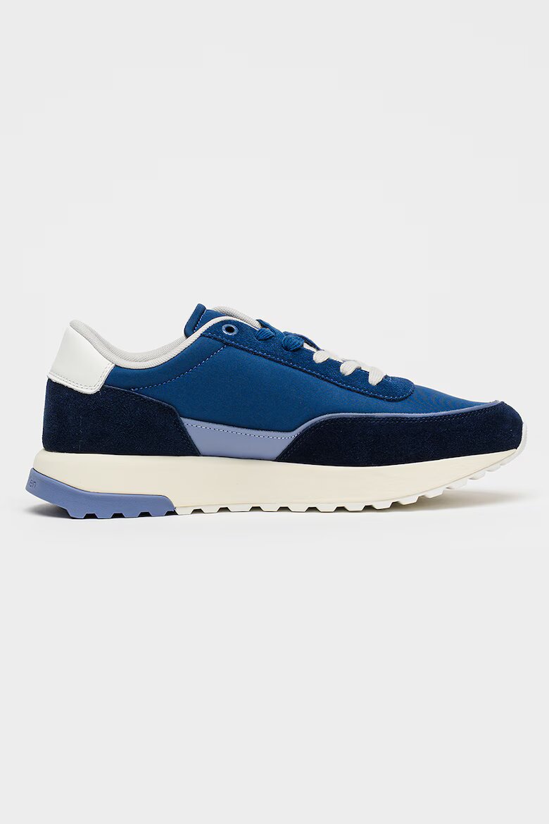 CALVIN KLEIN Спортни обувки City Runner с велур Тъмносин/Прашно синьо/Тъмносин