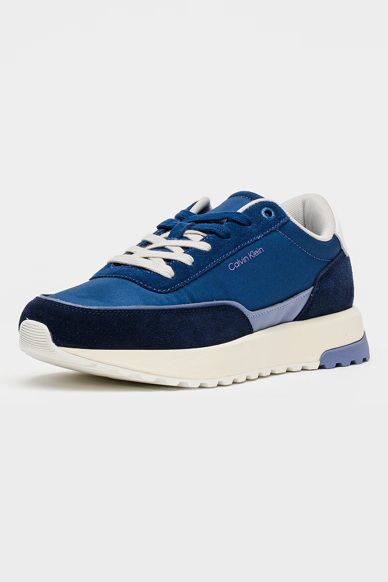 CALVIN KLEIN Спортни обувки City Runner с велур Тъмносин/Прашно синьо/Тъмносин