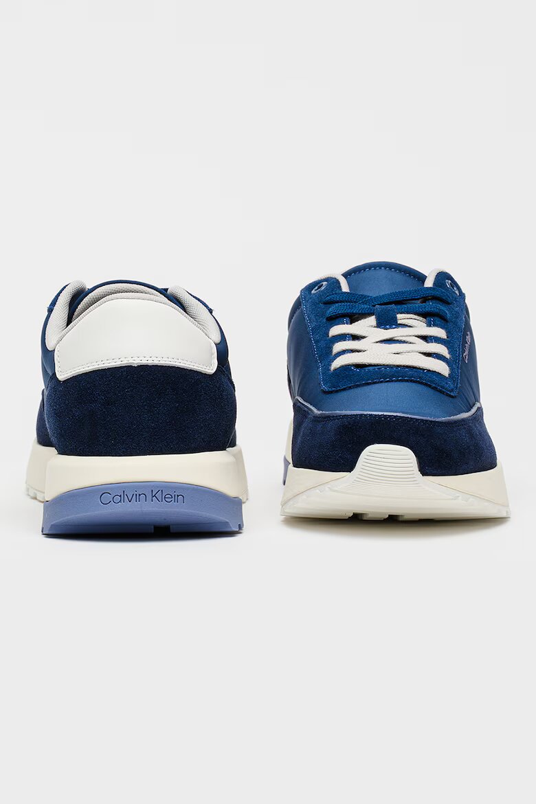 CALVIN KLEIN Спортни обувки City Runner с велур Тъмносин/Прашно синьо/Тъмносин