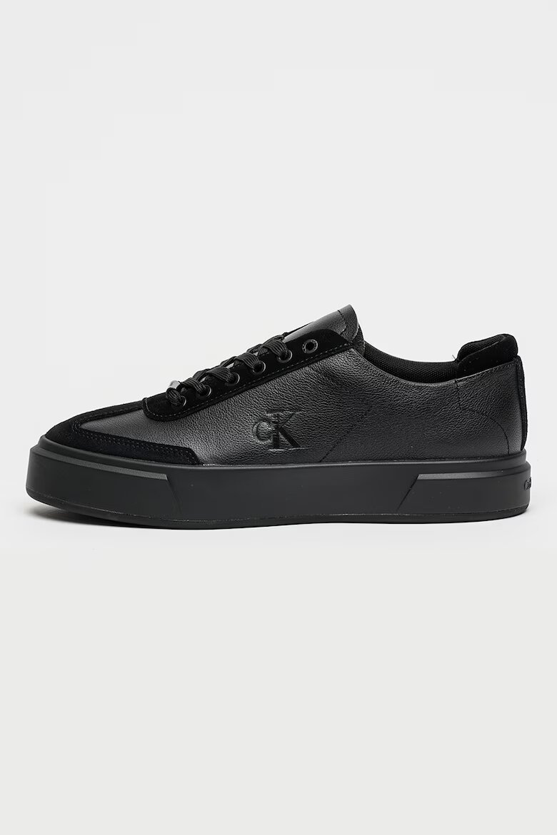CALVIN KLEIN Спортни обувки от кожа Basket Cupsole Черен