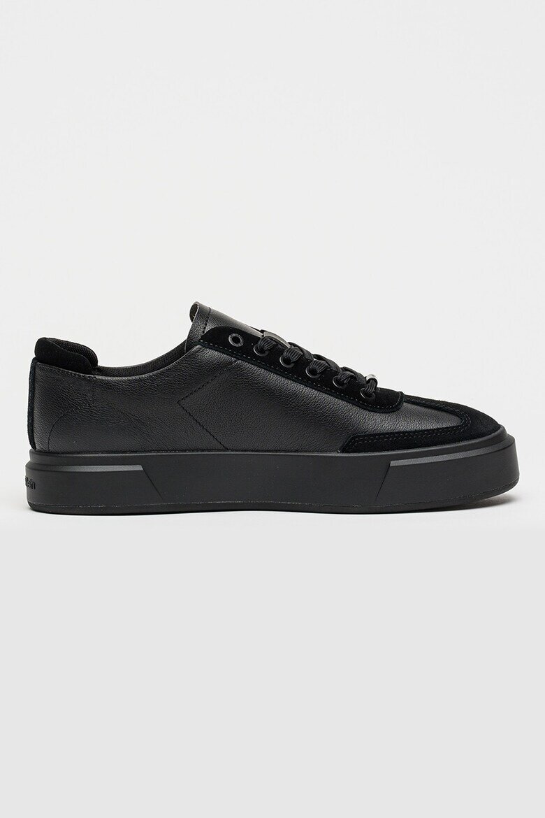 CALVIN KLEIN Спортни обувки от кожа Basket Cupsole Черен