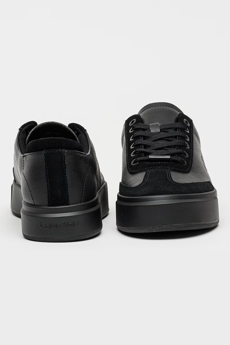 CALVIN KLEIN Спортни обувки от кожа Basket Cupsole Черен