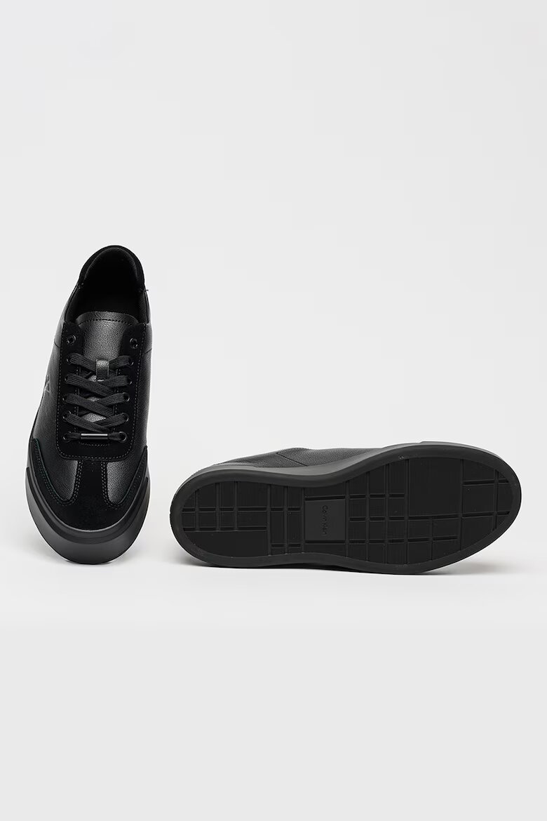 CALVIN KLEIN Спортни обувки от кожа Basket Cupsole Черен