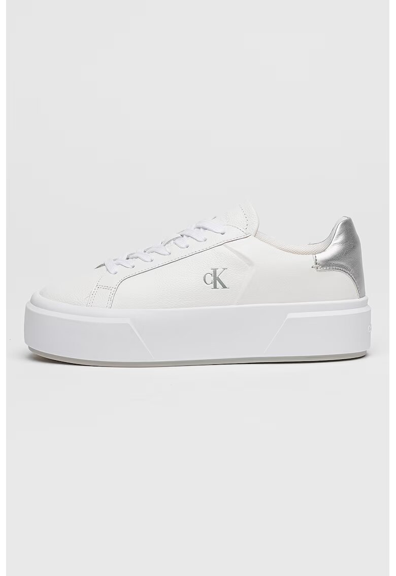 CALVIN KLEIN Спортни обувки от кожа с равна платформа