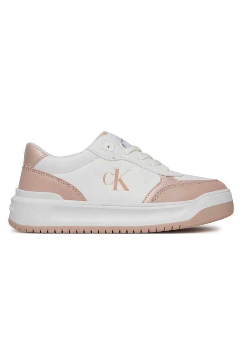 CALVIN KLEIN Спортни обувки за момичета - ниски маратонки с връзки - V3A9-82020-1355X134 - бели
