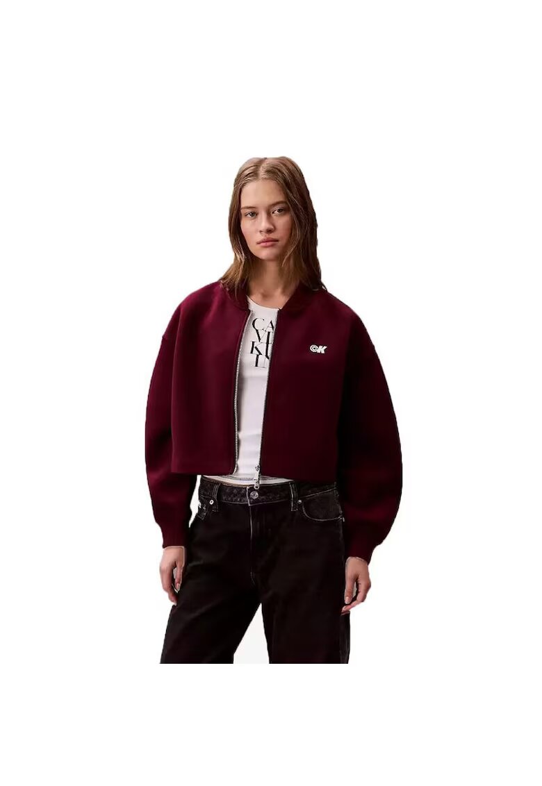 CALVIN KLEIN Суитшърт с цип A- OVRSZD SCB ZP BMB-LV047C524G-VLP