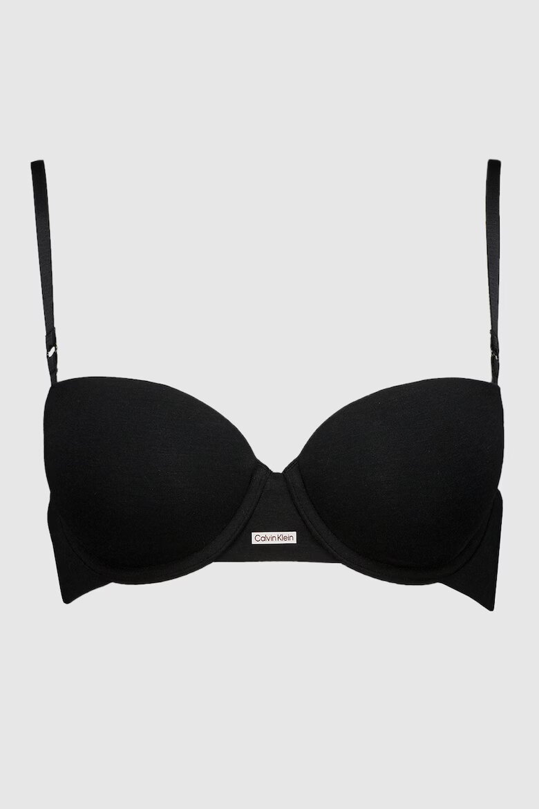 CALVIN KLEIN Сутиен с банели и лого Черен