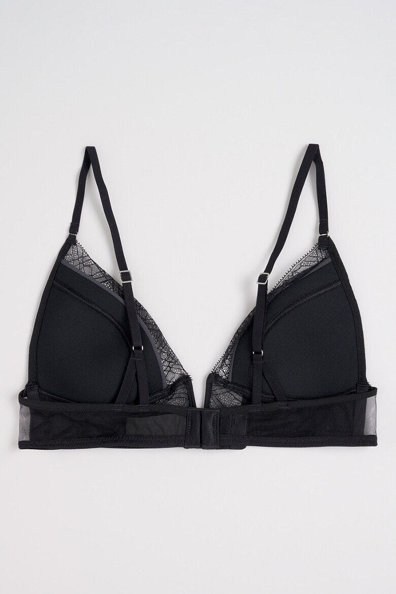 CALVIN KLEIN Сутиен с дантела и триъгълни чашки Черен