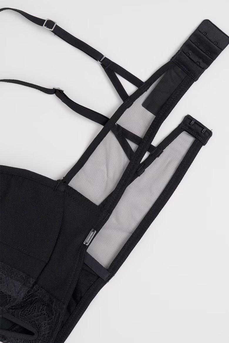 CALVIN KLEIN Сутиен с дантела и триъгълни чашки Черен