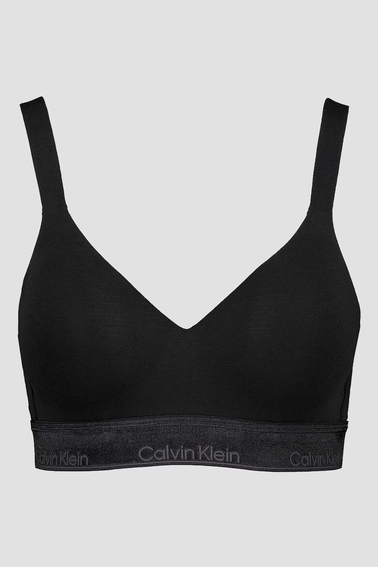 CALVIN KLEIN Сутиен с модал с подплънки и лого Черен