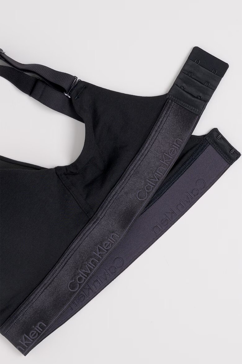 CALVIN KLEIN Сутиен с модал с подплънки и лого Черен