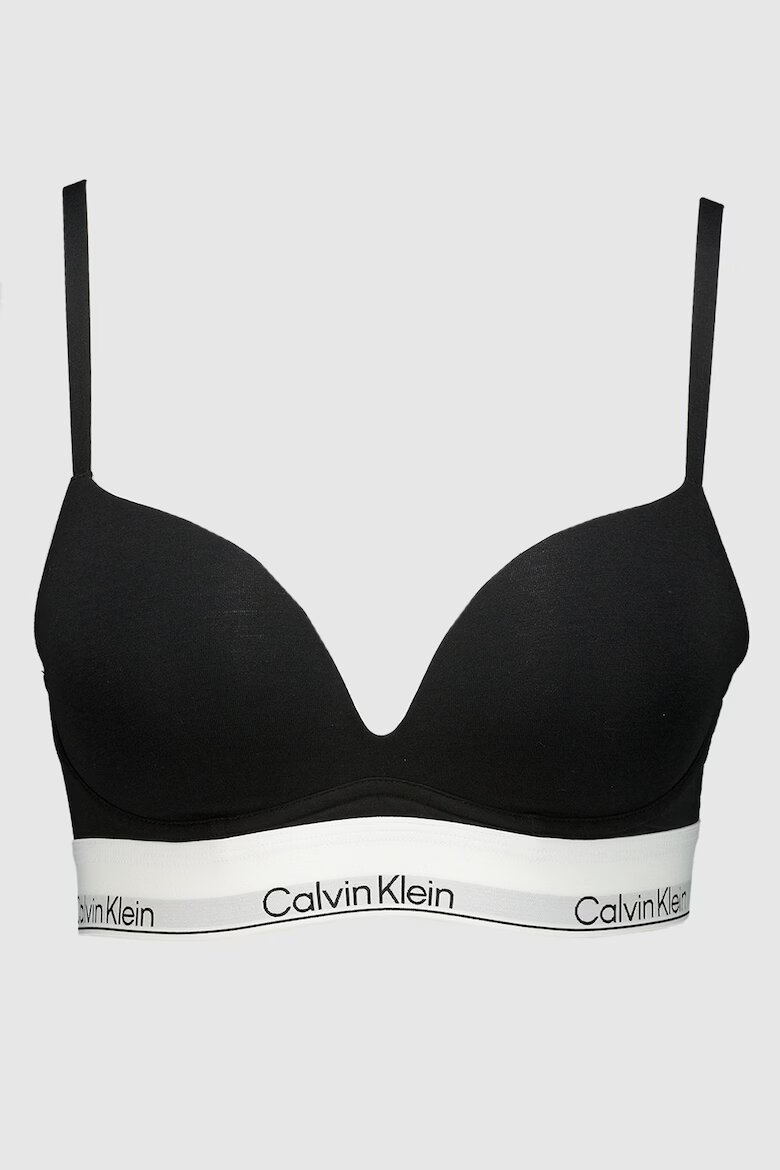 CALVIN KLEIN Сутиен с памук с цели чашки Бял/Черен