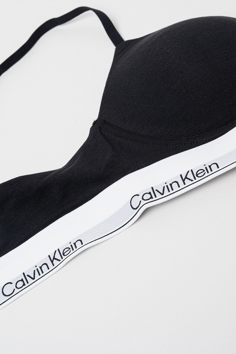 CALVIN KLEIN Сутиен с памук с цели чашки Бял/Черен