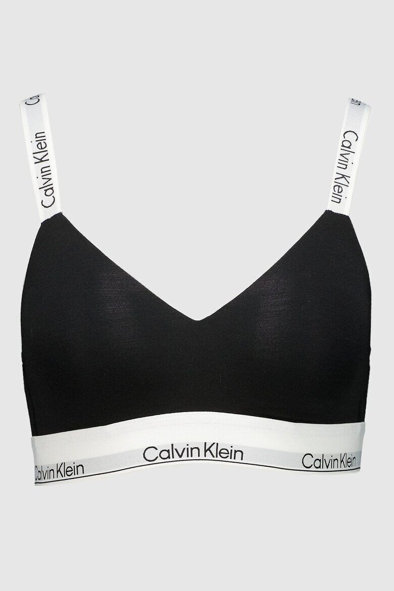 CALVIN KLEIN Сутиен с памук с цяла чашка Бял/Черен