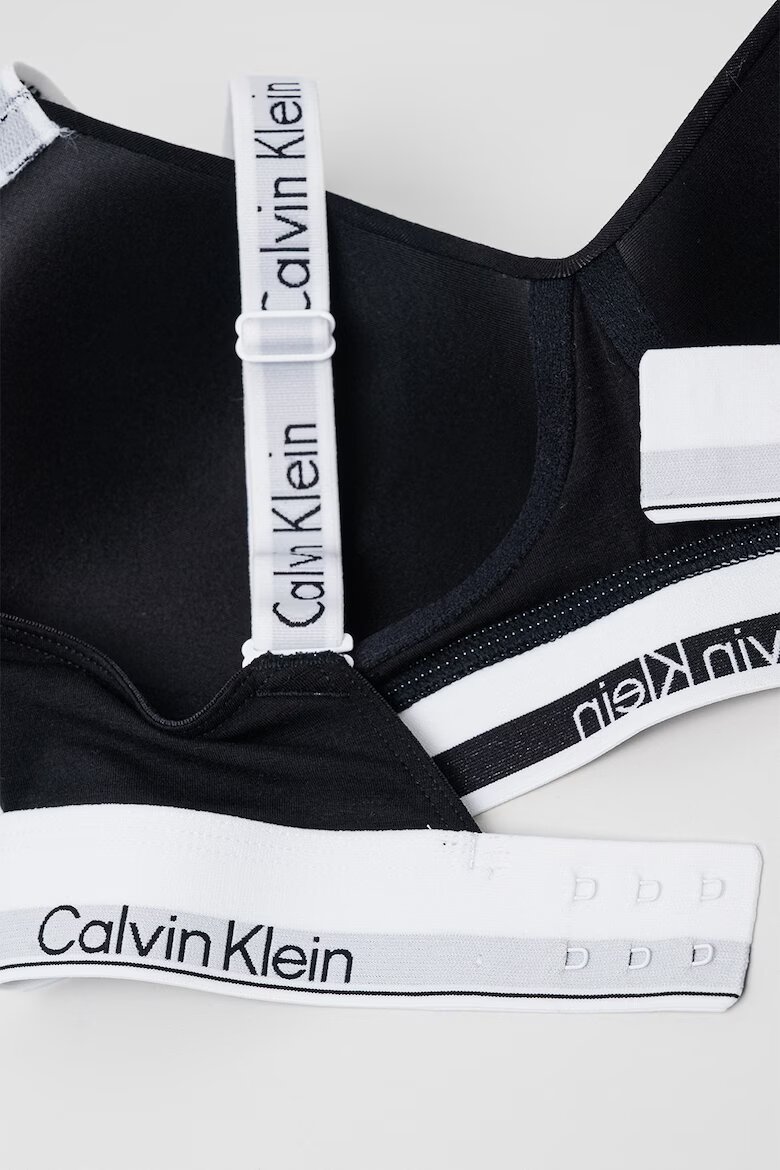 CALVIN KLEIN Сутиен с памук с цяла чашка Бял/Черен