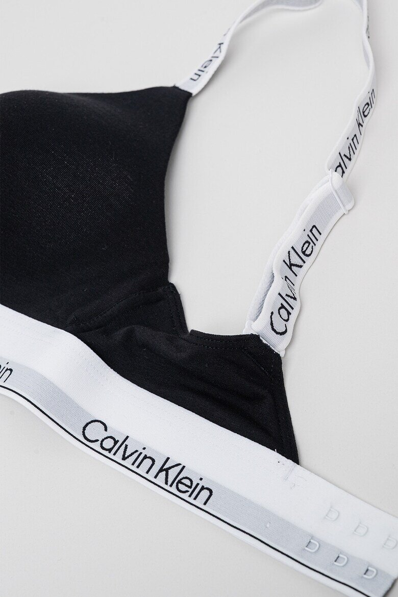 CALVIN KLEIN Сутиен с памук с цяла чашка Бял/Черен
