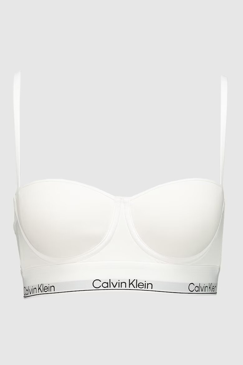 CALVIN KLEIN Сутиен тип балконет с памук Бял