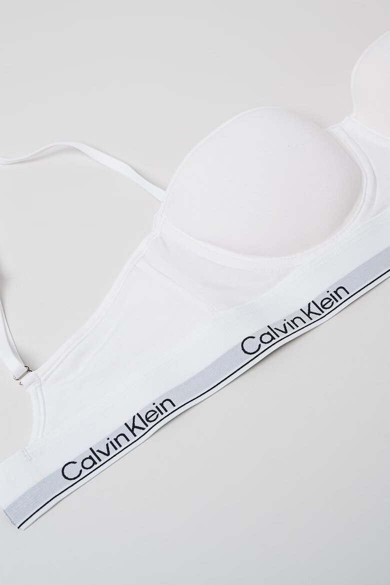CALVIN KLEIN Сутиен тип балконет с памук Бял