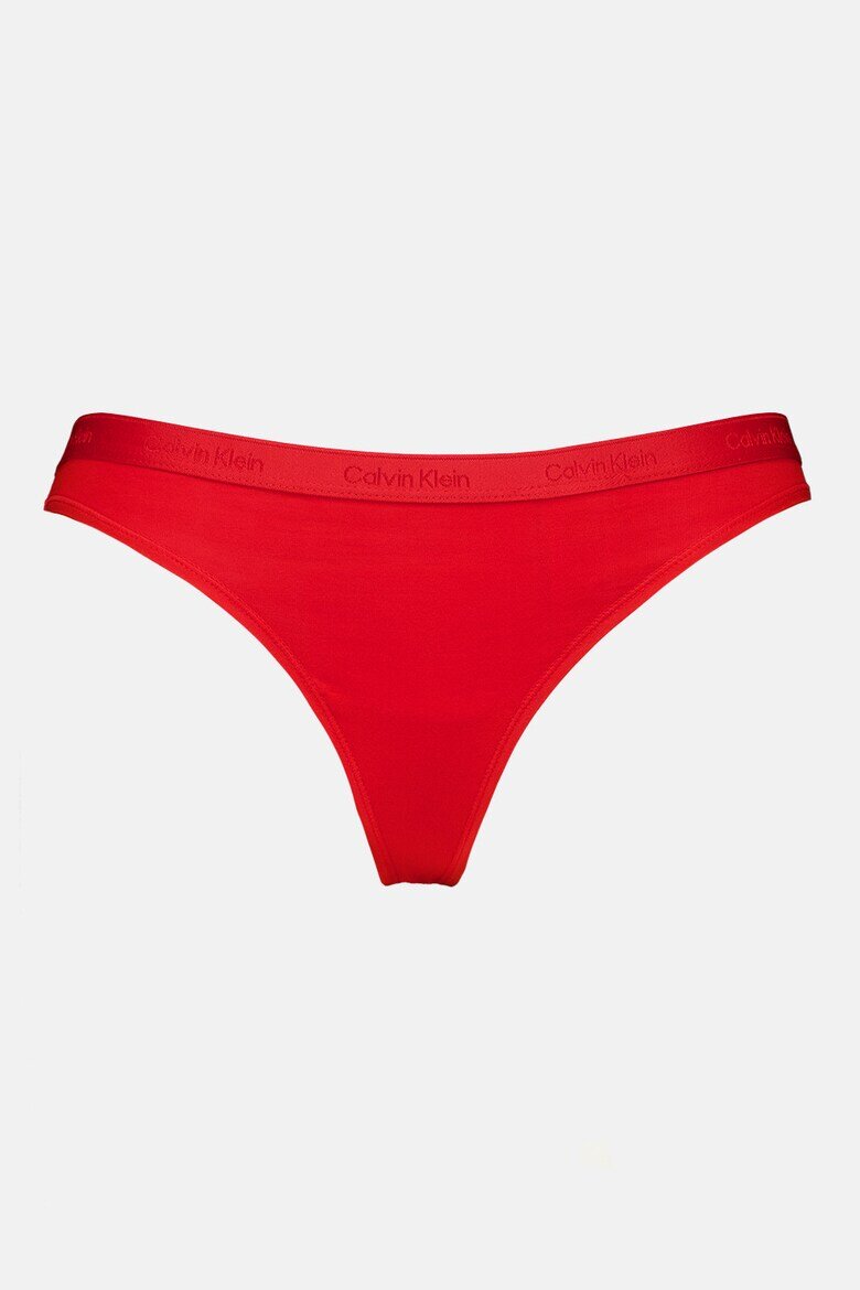 CALVIN KLEIN Танга с лого 5 чифта Червен/Бял/Черен