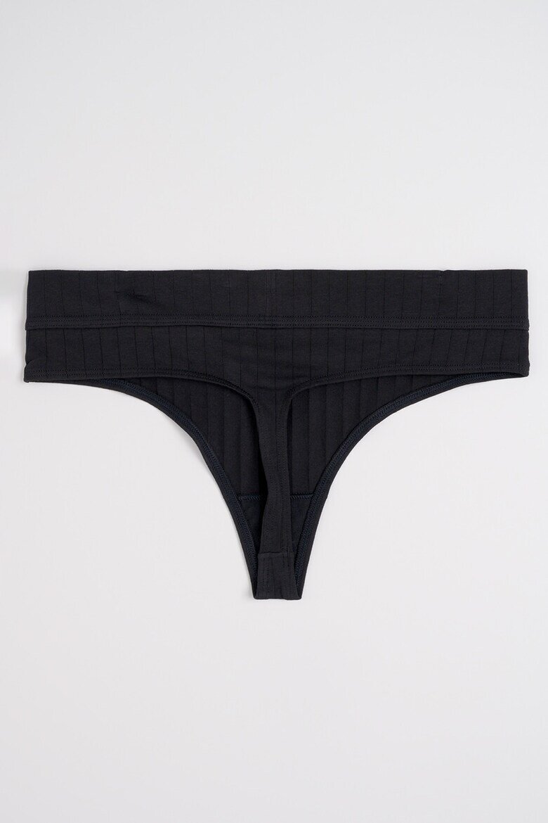 CALVIN KLEIN Танга с лого Черен