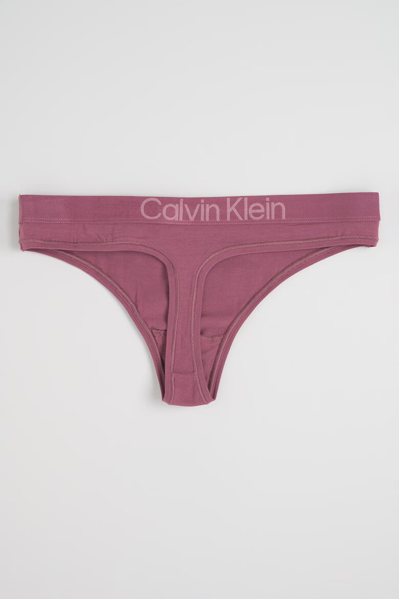CALVIN KLEIN Танга с лого на талията - 5 чифта Бял/Черен/Розово