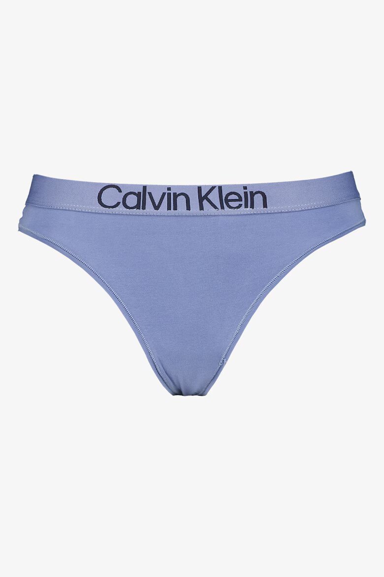 CALVIN KLEIN Танга с лого на талията - 5 чифта Сив/Розова сьомга/Син