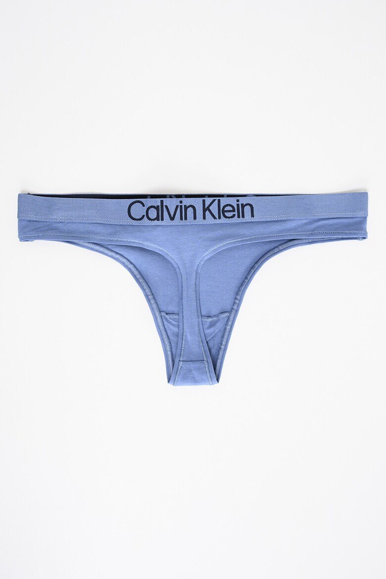 CALVIN KLEIN Танга с лого на талията - 5 чифта Сив/Розова сьомга/Син