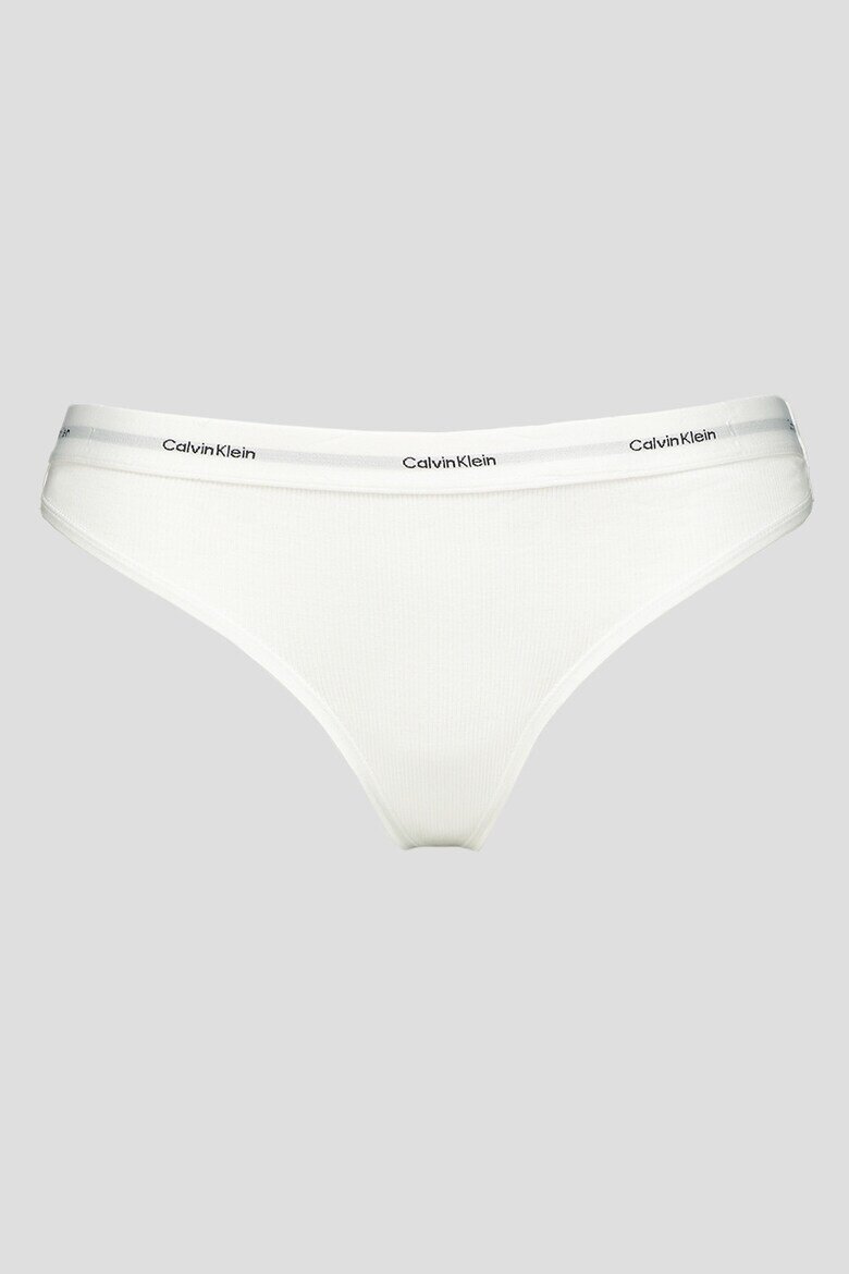 CALVIN KLEIN Танга с лого на талията Бял