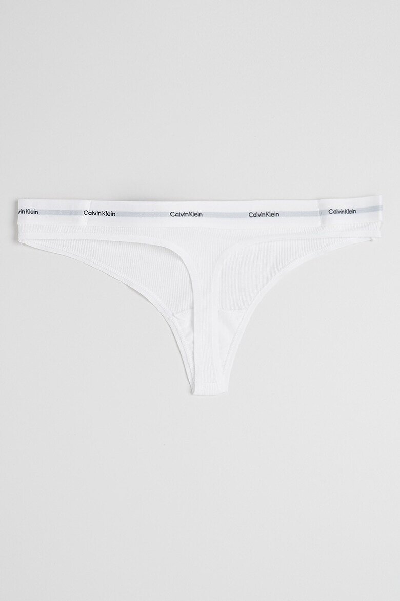 CALVIN KLEIN Танга с лого на талията Бял