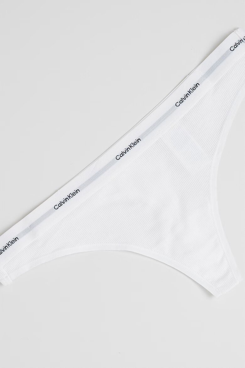 CALVIN KLEIN Танга с лого на талията Бял