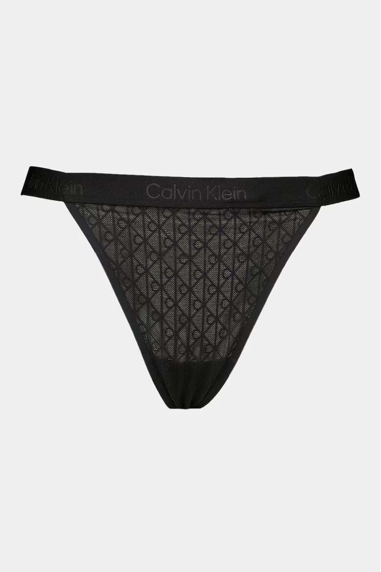 CALVIN KLEIN Танга с лого на талията Черен