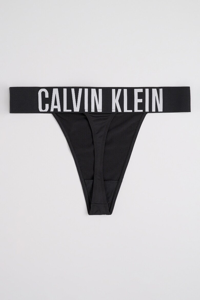 CALVIN KLEIN Танга с лого на талията Черен