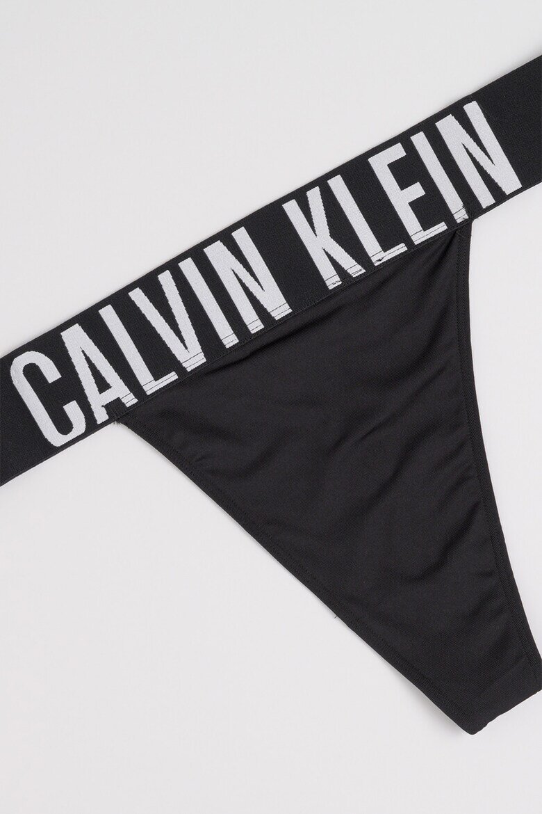 CALVIN KLEIN Танга с лого на талията Черен