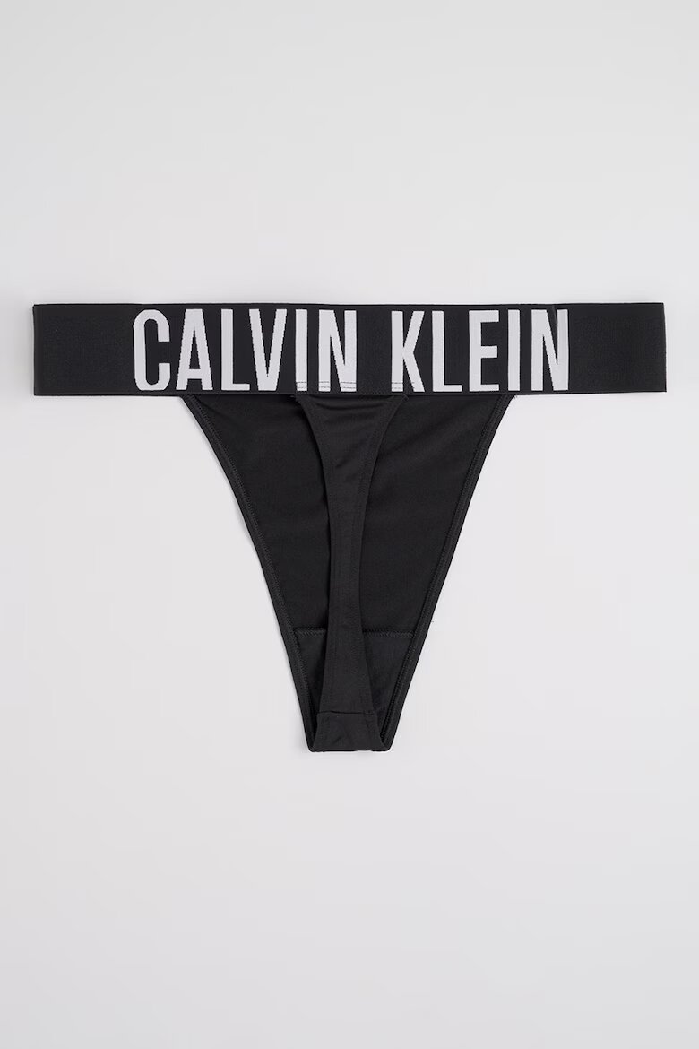 CALVIN KLEIN Танга с лого на талията Черен