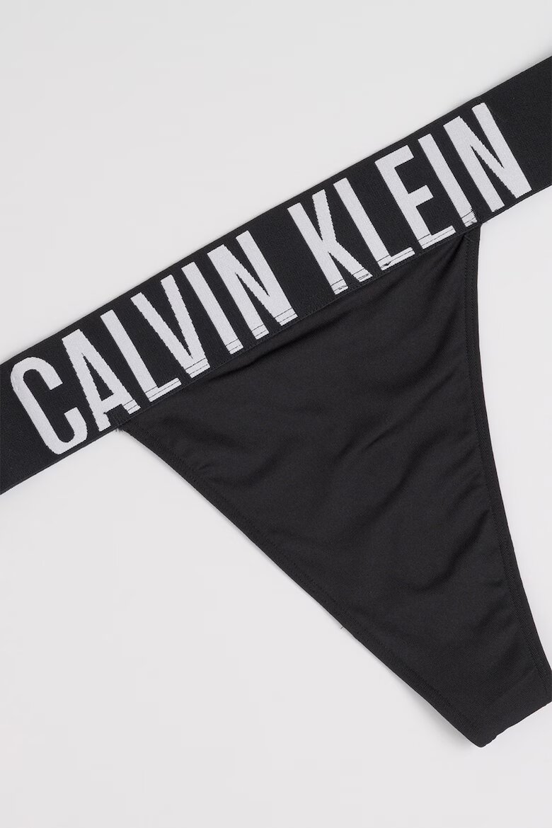 CALVIN KLEIN Танга с лого на талията Черен