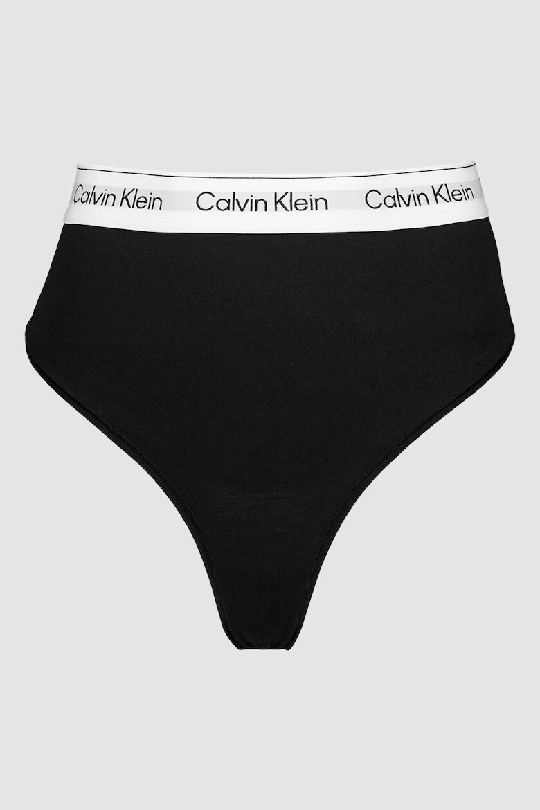 CALVIN KLEIN Танга с модал с оформящ ефект Черен