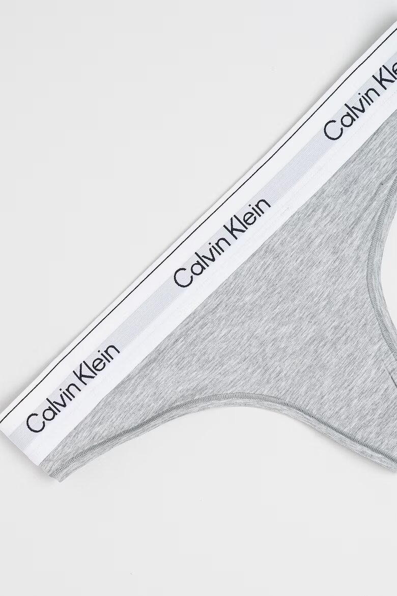 CALVIN KLEIN Танга с модал Светло сив