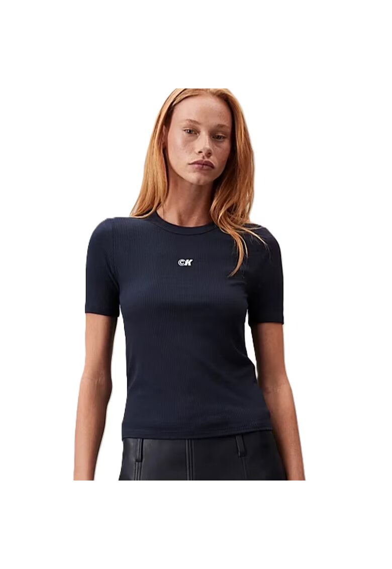CALVIN KLEIN Тениска A- Modal Rib Tee (essential)-LV044C901G-CEF