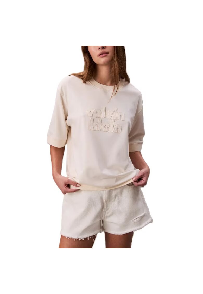 CALVIN KLEIN Тениска A- OVERSIZED BOYFRIEND KNITTEE-LV047C208G-YAS