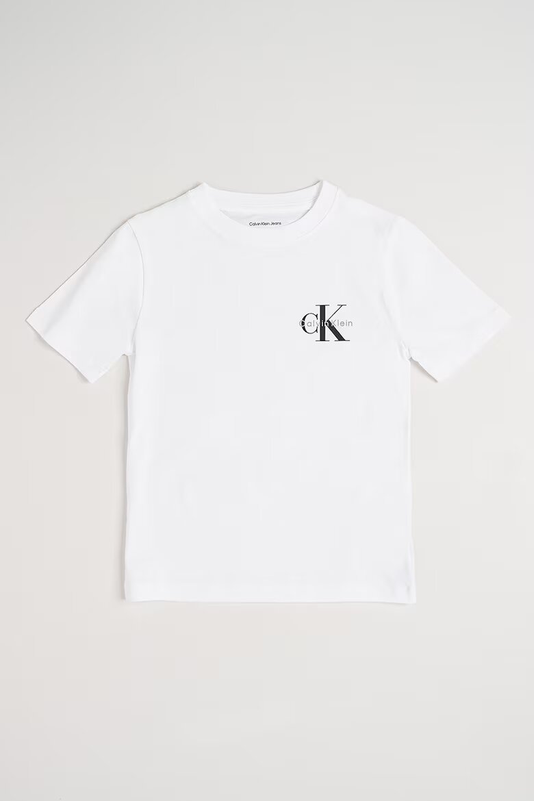 CALVIN KLEIN Тениска от органичен памук с лого Бял