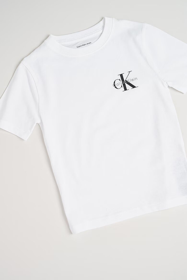 CALVIN KLEIN Тениска от органичен памук с лого Бял