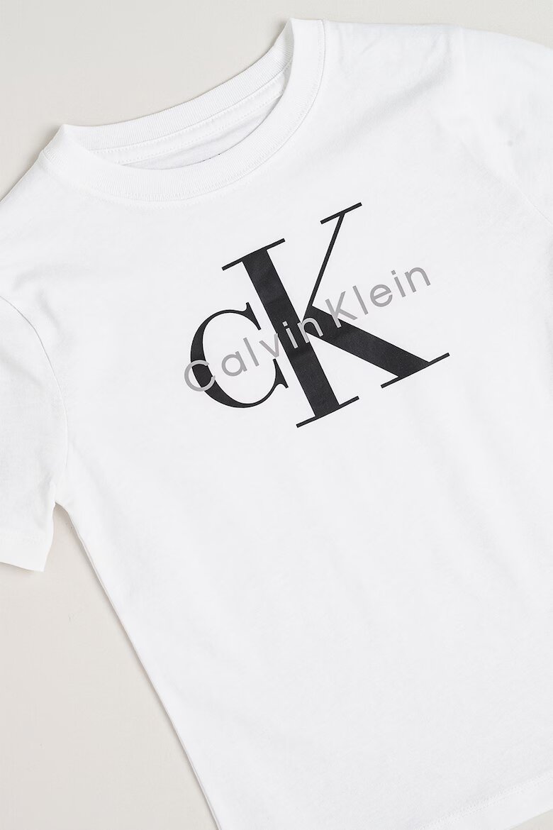 CALVIN KLEIN Тениска от органичен памук с лого Бял